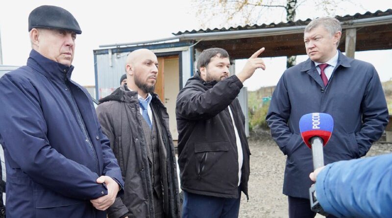 Губернатор Брянщины Александр Богомаз побывал на строящемся в Большом Полпино полигоне ТБО
