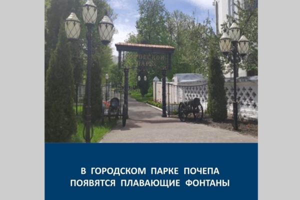 В городском парке в Почепе установят два плавающих фонтана с подсветкой