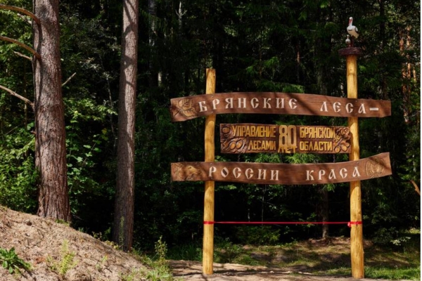 В Брянском районе установили панно «Брянские леса – России краса»