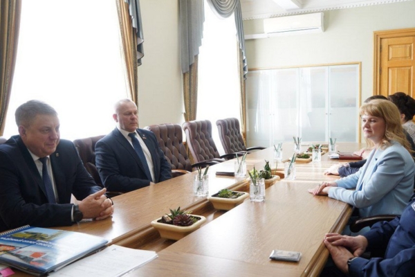 Губернатор Александр Богомаз встретился с замруководителя федерального казначейства Александром Демидовым