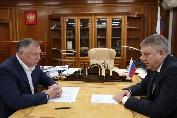 Состоялась рабочая встреча Заместителя Председателя Правительства РФ Марата Хуснуллина и Губернатора Брянской области Александра Богомаза