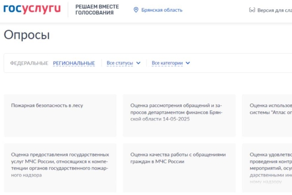 Жители Брянской области могут голосовать на Платформе обратной связи