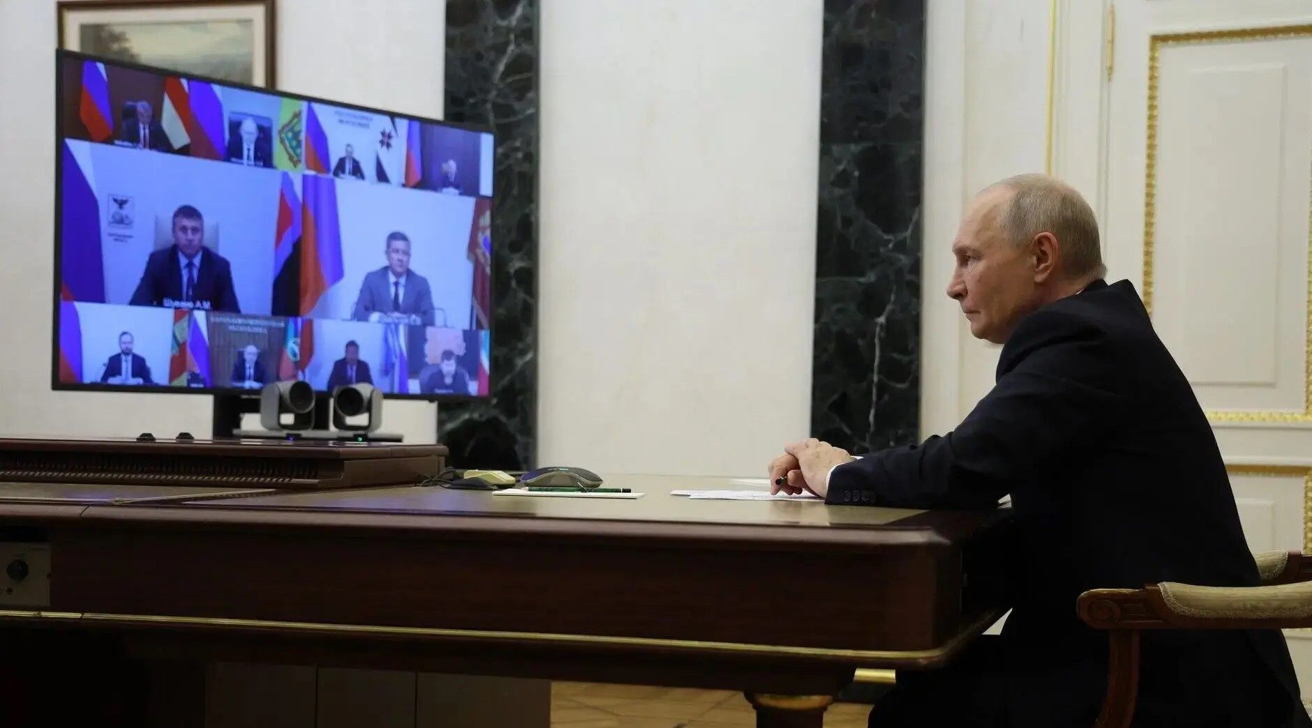 Глава Брянщины Егор Ковальчук принял участие в видеоконференции с Президентом РФ Владимиром Путиным